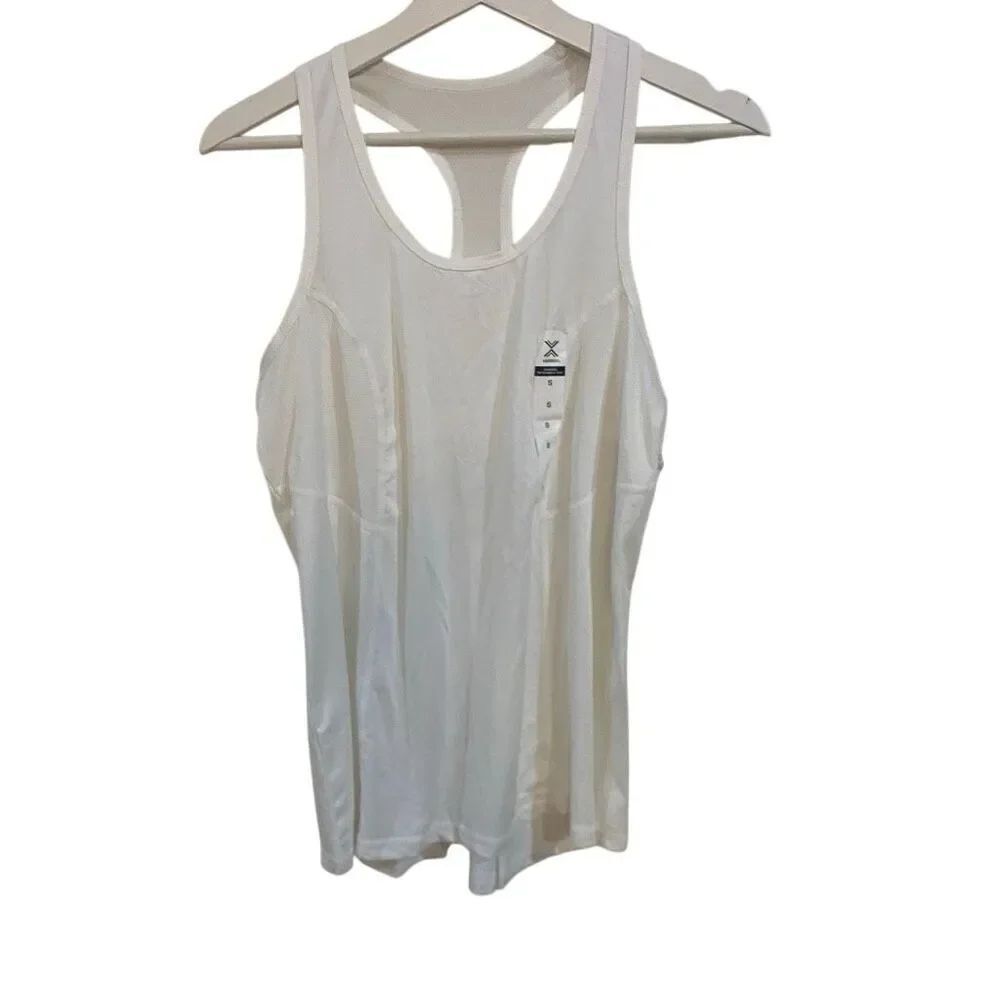 Xersions NWT essential performance tank white razor back tank small